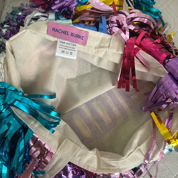 RACHEL BURKE Original Tinsel Tote Colorful Metallic Bag - of Imakestagram fame - Picture 7 of 10